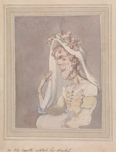 An Old Coquette Outstood Her Market by Thomas Rowlandson
